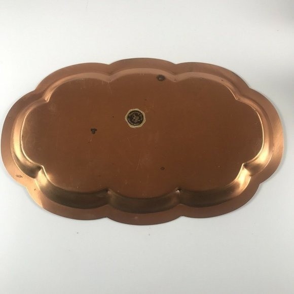 Vintage Copper and Brass Cream Sugar & Tray Set - Coppercraft Guild - Picture 7 of 10